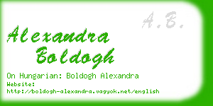alexandra boldogh business card